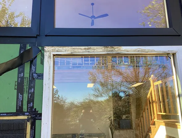 A clean, well-framed window allowing natural light to brighten the interior space.